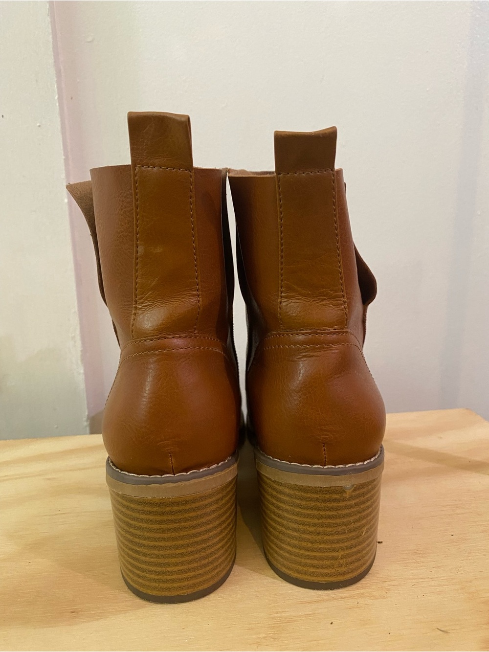 Mossimo Supply Co. Women’s Brown Mid-Heel Ankle Boots - Picture 3 of 4